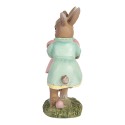 Clayre & Eef Statuetta decorativa Conigli 8x3x8 cm Beige Plastica