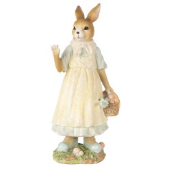 Clayre & Eef Figurine décorative Lapin 32 cm Beige Plastique