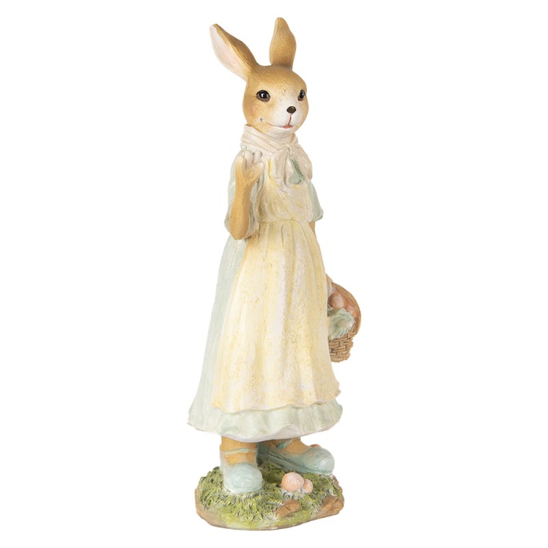 Clayre & Eef Decoratie Beeld Konijn 32 cm Beige Kunststof