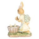 Clayre & Eef Statuetta decorativa Coniglio 10x6x13 cm Beige Plastica
