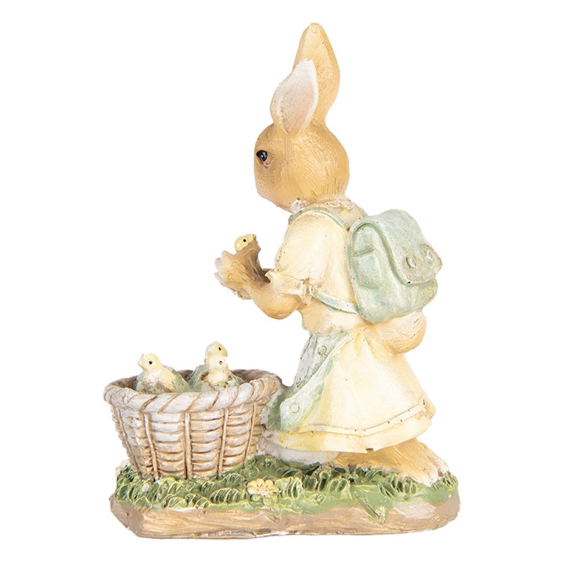 Clayre & Eef Statuetta decorativa Coniglio 10x6x13 cm Beige Plastica