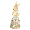 Clayre & Eef Statuetta decorativa Coniglio 10x6x13 cm Beige Plastica