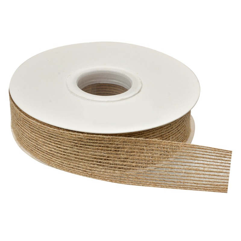 Clayre & Eef Dekoratives Band 15 m Braun Jute
