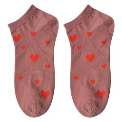 Clayre & Eef Funny Socks one size Pink Polyester Hearts