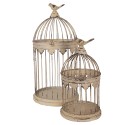 Clayre & Eef Decorazione gabbia set di 2 Ø 32x60 / Ø 23x40 cm Marrone Metallo