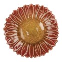 Clayre & Eef Decorative Bowl Flower Ø 14x3 cm Red Yellow Ceramic