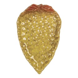 Clayre & Eef Decorative Bowl 15x10x2 cm Yellow Ceramic