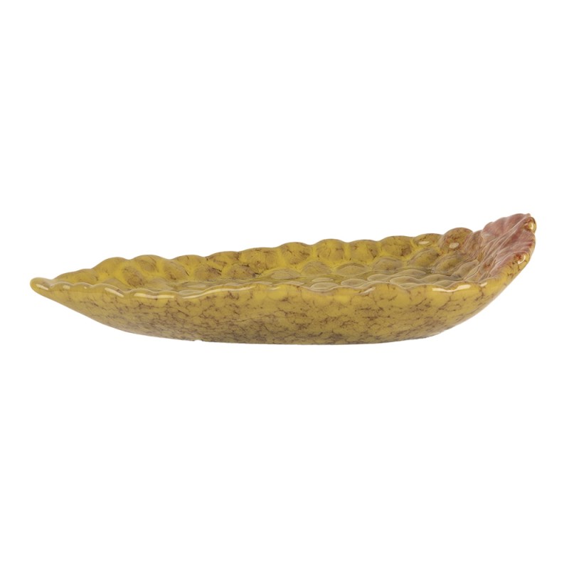 Clayre & Eef Scodella decorativa 15x10x2 cm Giallo Ceramica