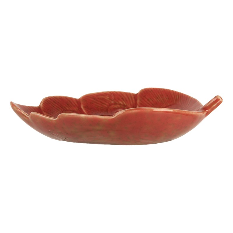 Clayre & Eef Decorative Bowl 16x12x3 cm Red Ceramic
