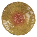 Clayre & Eef Decorative Bowl Flower Ø 14x3 cm Yellow Ceramic