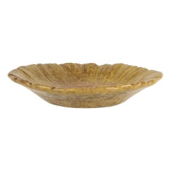 Clayre & Eef Decorative Bowl Flower Ø 14x3 cm Yellow Ceramic
