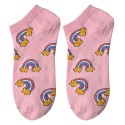 Clayre & Eef Chaussettes Fantaisie one size Rose Polyester Arc-en-ciel
