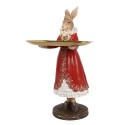 Clayre & Eef Dekorationsfigur Kaninchen 18x17x31 cm Beige Kunststoff
