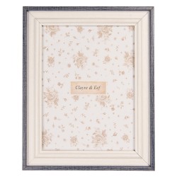 Clayre & Eef Cornice per foto 10x15 cm Bianco Prodotto in legno