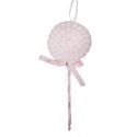Clayre & Eef Ornamento Natalizio Lecca-lecca 25 cm Rosa Plastica