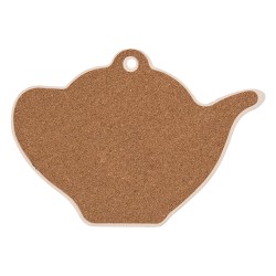 Clayre & Eef Dessous de casseroles Théière 24x17 cm Bleu Céramique