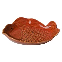 Clayre & Eef Decorative Bowl Fish 16x11x3 cm Orange Ceramic