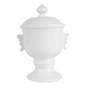 Clayre & Eef Pot de stockage Ø 12x17 cm Blanc Céramique