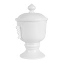 Clayre & Eef Pot de stockage Ø 12x17 cm Blanc Céramique