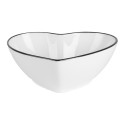 Clayre & Eef Bowl 300 ml White Ceramic Heart-Shaped