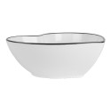 Clayre & Eef Bowl 300 ml White Ceramic Heart-Shaped