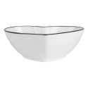 Clayre & Eef Bowl 300 ml White Ceramic Heart-Shaped