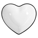 Clayre & Eef Bowl 300 ml White Ceramic Heart-Shaped