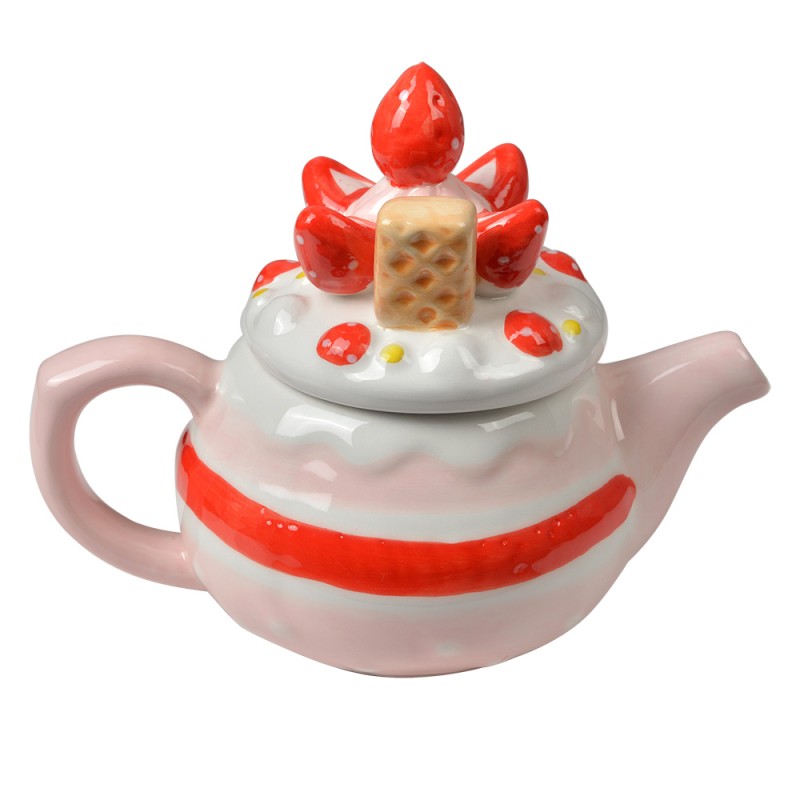 Clayre & Eef Teapot 325 ml Pink Ceramic