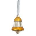 Clayre & Eef Christmas Ornament Ø 5x9 cm Gold colored Glass