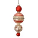 Clayre & Eef Christmas Ornament Ø 6x17 cm Red Glass