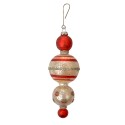 Clayre & Eef Christmas Ornament Ø 6x17 cm Red Glass