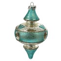 Clayre & Eef Kersthanger Ø 8x13 cm Blauw Glas