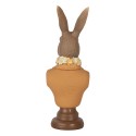 Clayre & Eef Decoratie Beeld Konijn 7x5x19 cm Bruin Kunststof