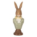 Clayre & Eef Figurine décorative Lapin 6x5x18 cm Marron Plastique