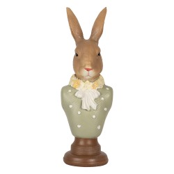 Clayre & Eef Decorative Figurine Rabbit 6x5x18 cm Brown Plastic