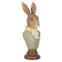 Clayre & Eef Figurine décorative Lapin 6x5x18 cm Marron Plastique