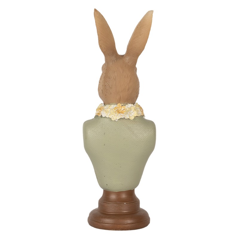 Clayre & Eef Figurine décorative Lapin 6x5x18 cm Marron Plastique