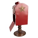 Clayre & Eef Décoration de Noël Boîte aux lettres 27x22x51 cm Rouge Métal
