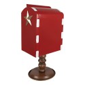Clayre & Eef Décoration de Noël Boîte aux lettres 27x22x51 cm Rouge Métal