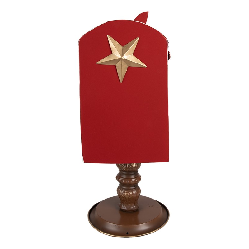 Clayre & Eef Décoration de Noël Boîte aux lettres 27x22x51 cm Rouge Métal