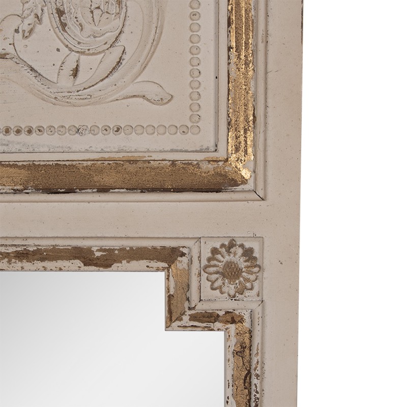Clayre & Eef Specchio 80x5x158 cm Beige Legno Vetro