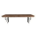 Clayre & Eef Wandplank 105x35x35 cm Bruin Hout Metaal