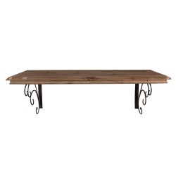 Clayre & Eef Wall shelf 105x35x35 cm Brown Wood Metal