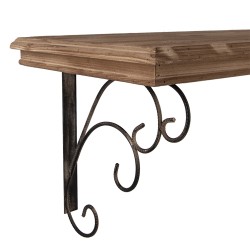 Clayre & Eef Wall shelf 105x35x35 cm Brown Wood Metal