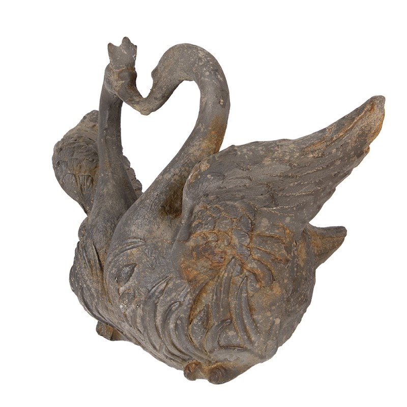 Clayre & Eef Blumentopf Schwan 49x27x37 cm Grau Keramikmaterial