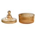 Clayre & Eef Voorraadpot Ø 10x12 cm Geel Glas