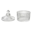 Clayre & Eef Storage Jar Ø 7x9 cm Transparent Glass