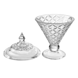 Clayre & Eef Glass Jar Ø 12x19 cm Transparent Glass