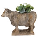 Clayre & Eef Fioriera Mucca 36x15x28 cm Grigio Materiale ceramico