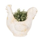 Clayre & Eef Fioriera Pollo 36x18x35 cm Beige Materiale ceramico